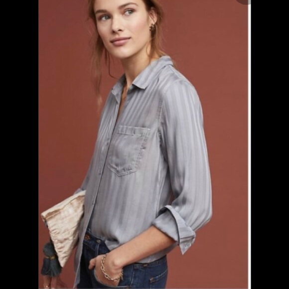 Anthropologie Cloth & Stone Grace Button Down Top - Picture 2 of 6